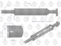Tłumik okrągły krótki 865 mm 4.5kg C-330 (prosty) ORYGINAŁ URSUS-89577