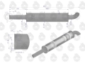Tłumik okrągły krótki 830mm 4.1kg C-330  ORYGINAŁ URSUS-72768