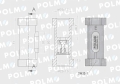 Zawór zwrotny odcinający prosty 22x1.5 gwint wewnętrzny max ciśnienie 22MPa POLMO-63440