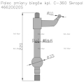 Palec zmiany biegów kpl. C-360 Skropol-54765