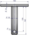Sworzeń widłaka zaczepu polowego C-360-52790