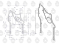 Uszczelka kadłuba cylindrów krążelit grubość 0.8mm C-330 ( sprzedawane po 5 ) ORYGINAŁ URSUS-66155