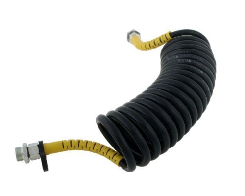 Przewód łączeniowy spiralny żółte osłony poliamid gwint zewnętrzny 22x1.5 POLMO-63436