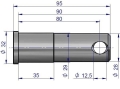 Sworzeń wspornika cięgieł dolnych C-360-55995