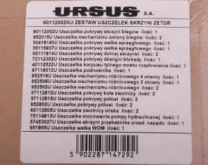 Komplet ( zestaw ) uszczelek skrzyni / mostu ZETOR ORYGINAŁ URSUS
