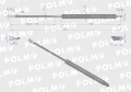 Siłownik szyby tylnej. drzwi. szyberdachu L max. 325mm 60117932, 00938230 ZETOR POLMO-64432