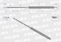 Siłownik szyby tylnej L max. 501mm 65417040 FIAT. RENAULT POLMO-65614