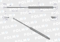 Siłownik drzwi L max. 485mm 65418007 RENAULT POLMO-65528