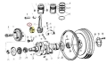 Kpl. panewek korbowodowych (II szlif) C-330 Bimet-50500
