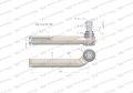 Przegub kierowniczy prawy 258mm- M24x1,5 AL116741 WARYŃSKI-63027