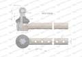 Przegub kierowniczy 322mm AR27350 WARYŃSKI-70682