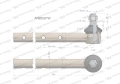 Przegub kierowniczy 438mm AR63587 WARYŃSKI-70876