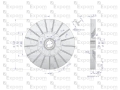 Wentylator alternatora EX257000 A120 Bizon EXPOM KWIDZYN eu-74021
