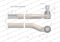 Przegub kierowniczy prawy M22x1.5 G514300100054 WARYŃSKI-70772