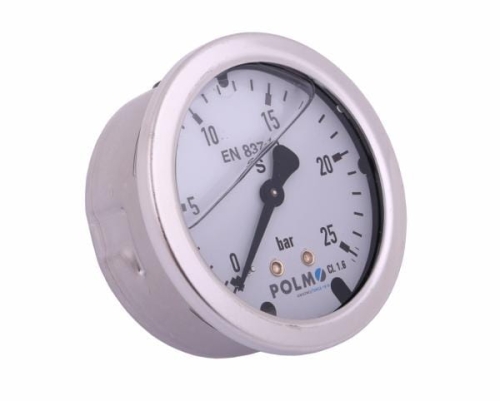 Manometr glicerynowy M63 0-25 bar tylne przyłącze G1/4" POLMO-65169