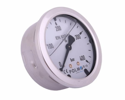 Manometr glicerynowy M63 0-400 bar tylne przyłącze G1/4" POLMO-65099