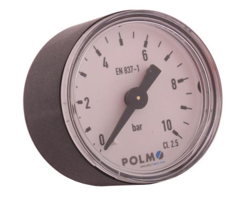 Manometr suchy M40 0-10 bar gwint G1/8" tylne przyłącze obudowa plastikowa POLMO-71759