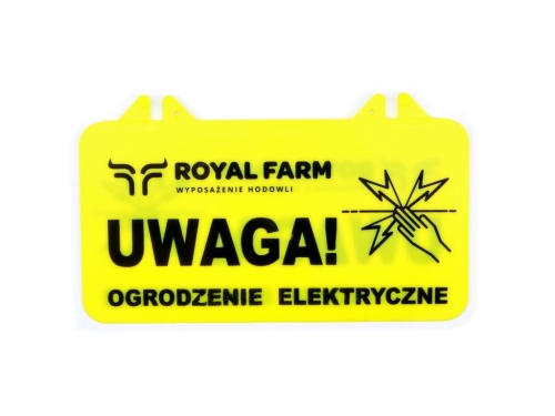 Tabliczka informacyjna UWAGA OGRODZENIE ELEKTRYCZNE Royal Farm-89350