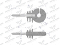 Izolator okrągły z wkrętem fi 5 do drewna (sprzedawane po 100 szt) ROYAL FARM 166844306-71764