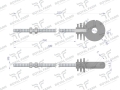 Izolator okrągły z gwintem  długi M6X180 ROYAL FARM (sprzedawane po 10 szt)-72733