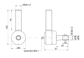 Przegub kierowniczy 105mm - M24x1,5L 1617829M1 Massey Ferguson TAQ-57491