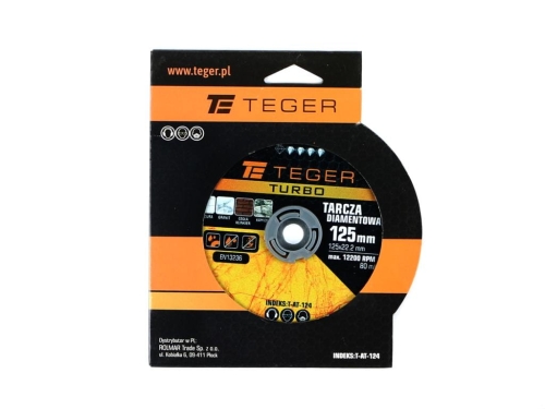 Tarcza diamentowa TURBO 125x22.23 mm TEGER-85514