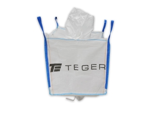 Worek BIG BAG 500kg. 90 x 90 x 90. 4 uchwyty. Lej zasypowy / Lej spustowy. Tasiemka /TEGER