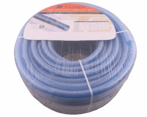 Wąż techniczny zbrojony PVC 12.5X3 20bar (opryskiwacz) TEGER (sprzedawane po 50m)-68523