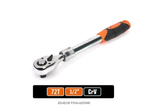 Grzechotka teleskopowa 1/2" 72T / TEGER