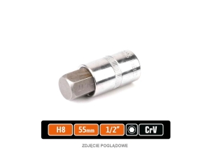 Klucz nasadowy 1/2" z bitem HEX 55 mm/H8 / TEGER