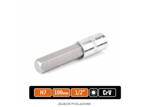 Klucz nasadowy 1/2" z bitem HEX 100 mm/H7 / TEGER