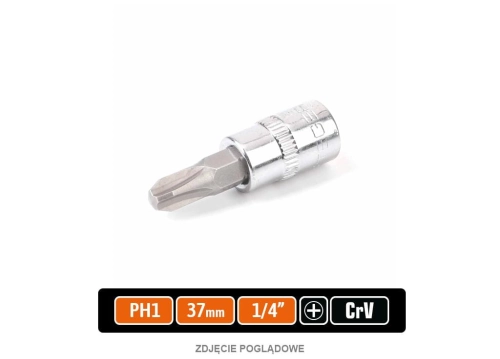 Klucz nasadowy 1/4" z bitem PH 37 mm/PH1 / TEGER-87921