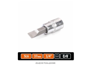 Klucz nasadowy 1/4" z bitem SL 37 mm/SL6 / TEGER