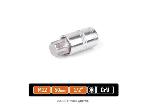 Klucz nasadowy 1/2" z bitem SPLINE 55 mm/M12 / TEGER-88495