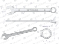 Klucz płasko-oczkowy 20 mm / TEGER-81479