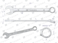 Klucz płasko-oczkowy 22 mm / TEGER-81485
