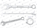 Klucz płasko-oczkowy 32 mm / TEGER-81509