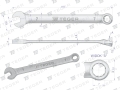 Klucz płasko-oczkowy 7 mm / TEGER-81440