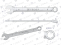 Klucz płasko-oczkowy 8 mm / TEGER-81443