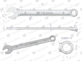 Klucz płasko-oczkowy 9 mm / TEGER-81446
