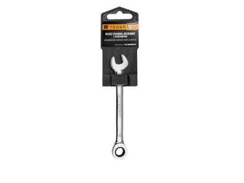 Klucz płasko-oczkowy z grzechotką 12 mm / TEGER-83511