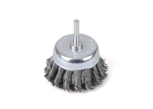 Szczotka doczołowa z trzpieniem - drut skręcany FI 6/80 mm / TEGER-87736