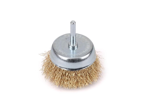 Szczotka doczołowa z trzpieniem - drut falowany FI 6/80 mm / TEGER-87744