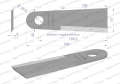 Nóż przystawki do kukurydzy napawany 232x70-51x6 otwór 25.5mm zastosowanie Capello WARYŃSKI-90135