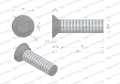 Śruba kpl. płużna dwunoskowa M16x50 mm kl.10.9 Waryński ( sprzedawane po 25 )-68603