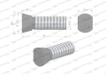 Śruba kpl. płużna oval z dwóch stron ścięta M12x40 mm kl.12.9 zastosowanie Vogel &amp; Noot Waryński M14X48OV2VN ( sprzedawane po 25 )-70499