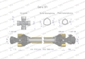 Wał przegubowo-teleskopowy 1010-1560mm 460Nm sprzęgło z kołkiem 1400Nm CE 2020 seria 3R WARYŃSKI-79373