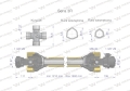 Wał przegubowo-teleskopowy 1210-1900mm 460Nm sprzęgło z kołkiem 1400Nm CE 2020 seria 3R Waryński-79376