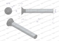 Śruba kpl. płużna podsadzana D 608 M10x80 mm kl.10.9 Waryński ( sprzedawane po 25 )-67708