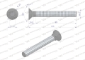 Śruba kpl. płużna podsadzana D 608 M12x100 mm kl.10.9 Waryński ( sprzedawane po 10 )-67783